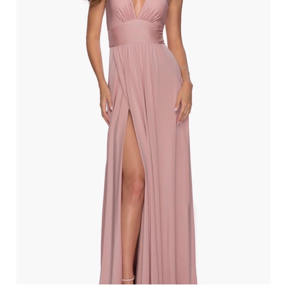 La Femme Blush Pink Prom Dress